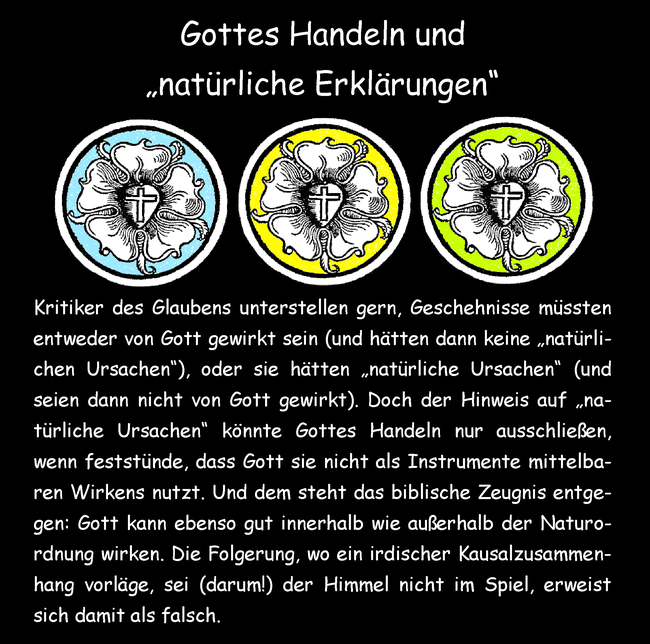 Gottes Handeln und "natürliche" Erklärungen