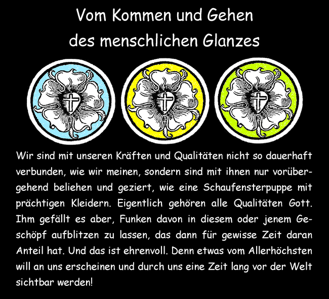 Vom Kommen und Gehen des menschlichen Glanzes