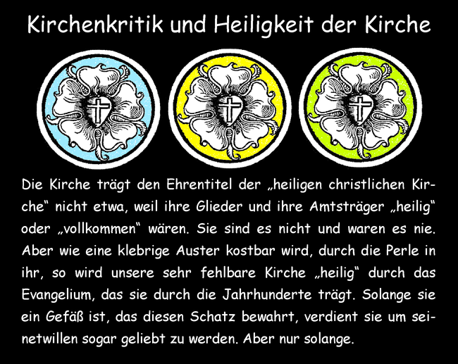 Kirchenkritik und Heiligkeit der Kirche