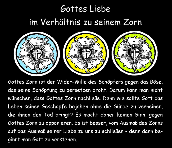 Gottes Liebe im Verhältnis zu seinem Zorn