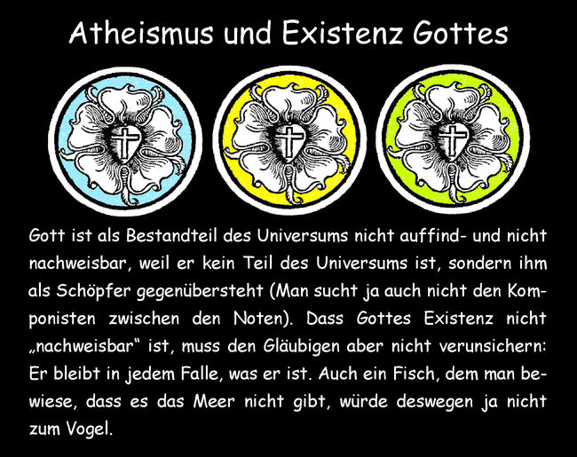 Atheismus und Existenz Gottes