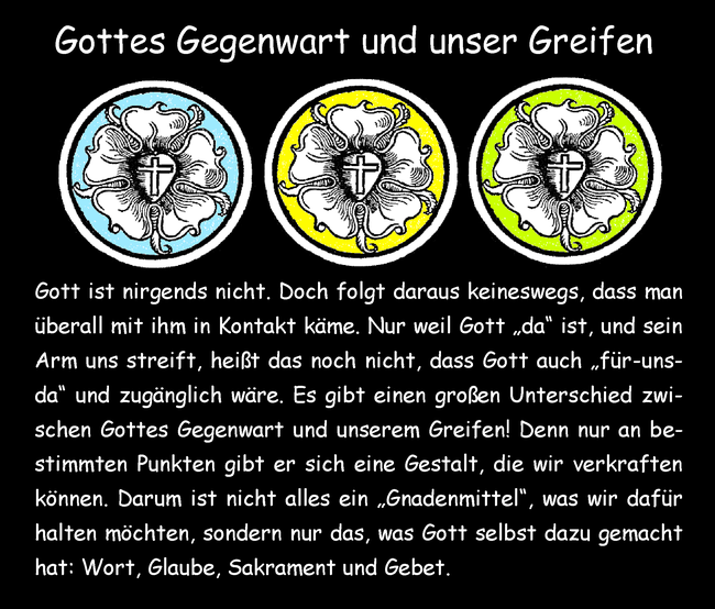 Gottes Gegenwart und unser Greifen