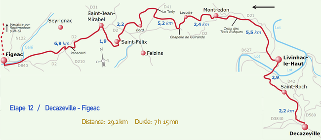 étape 12 de Decazeville à Figeac