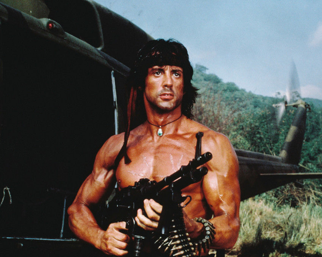 Sylvester Stallone in Rambo: First Blood part II