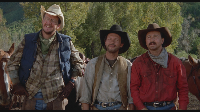 Daniel Stern, Billy Crystal & Bruno Kirby in City Slickers