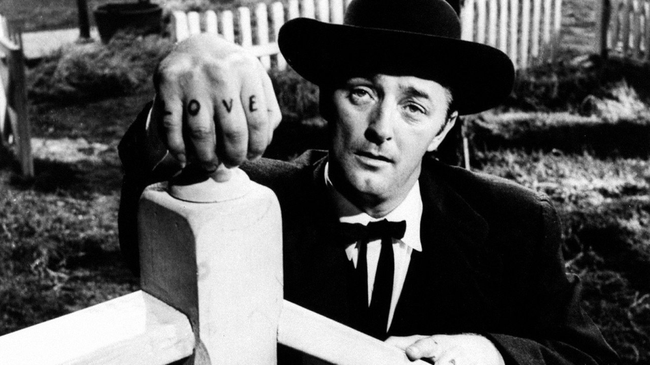 Robert Mitchum in The Night of the Hunter