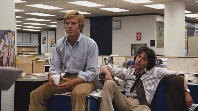 Robert Redford & Dustin Hoffman in All the President's Men