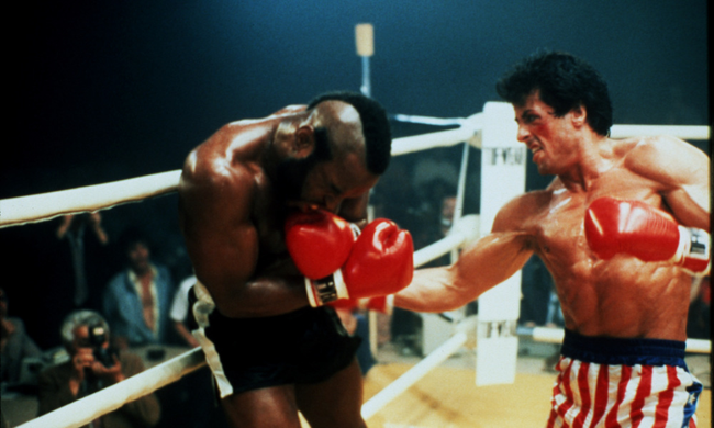 Mr T & Sylvester Stallone in Rocky III