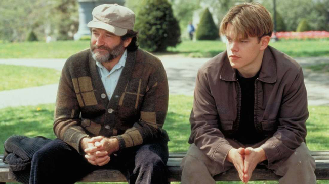 Robin Williams & Matt Damon in Good Will Hunting