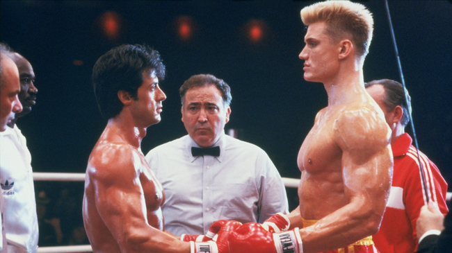 Sylvester Stallone & Dolph Lundgren in Rocky IV