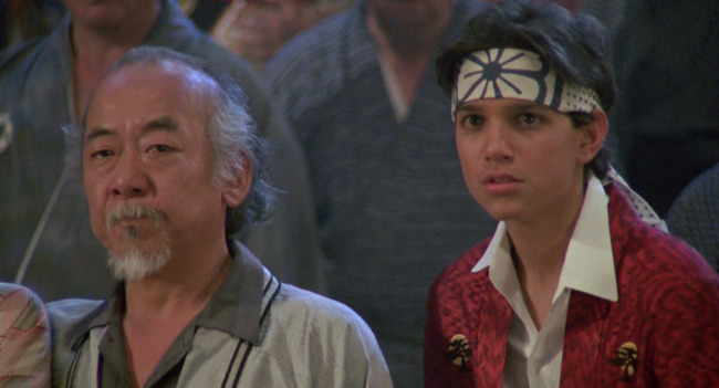 Noriyuki 'Pat' Morita & Ralph Macchio in The Karate Kid part II