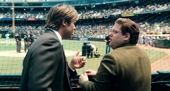 Brad Pitt & Jonah Hill in Moneyball