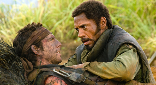Ben Stiller & Robert Downey, Jr. in Tropic Thunder