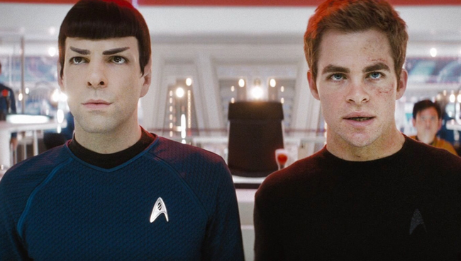 Zachary Quinto & Chris Pine in Star Trek