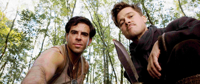 Eli Roth & Brad Pitt in Inglourious Basterds