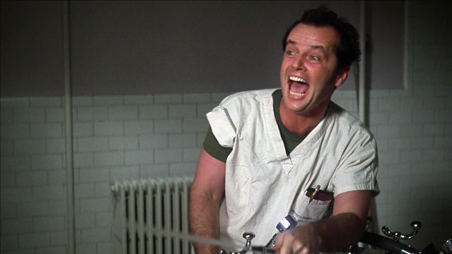 Jack Nicholson in One Flew Over the Cuckoo's Nest