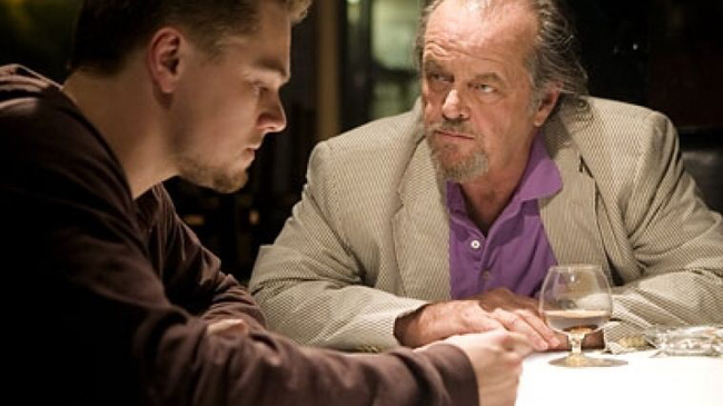 Leonardo DiCaprio & Jack Nicholson in The Departed