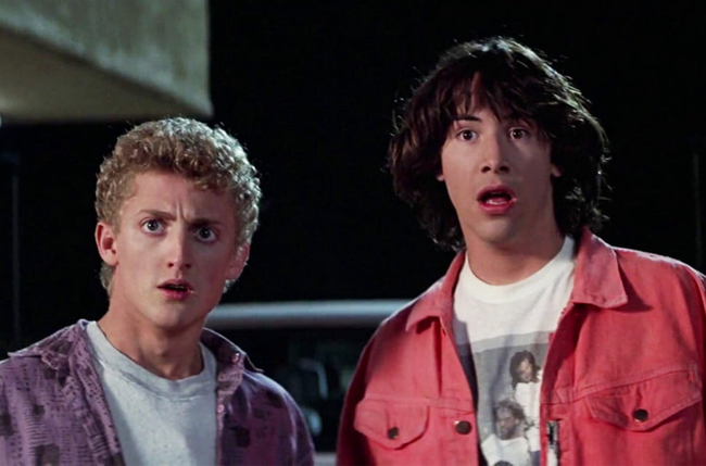 Alex Winter & Keanu Reeves in Bill & Ted's Excellent Adventure