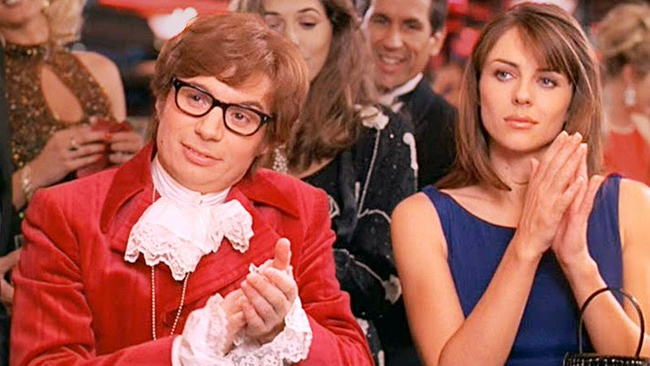 Mike Myers & Elizabeth Hurley in Austin Powers: International Man of Mystery