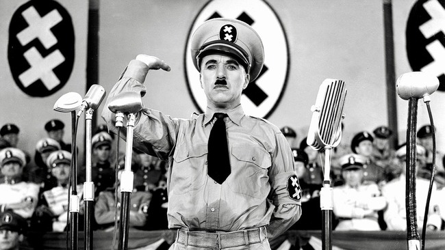 Charles Chaplin in The Great Dictator