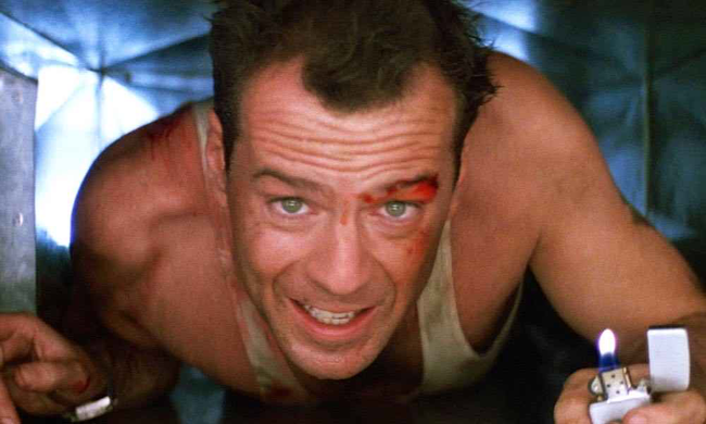 Bruce Willis in Die Hard