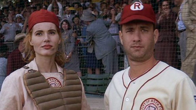 Geena Davis & Tom Hanks in A League of Their Own