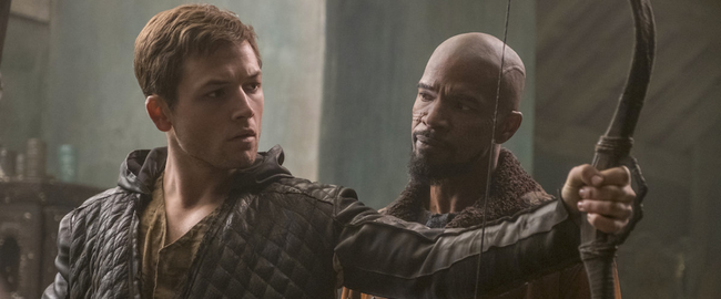 Taron Egerton & Jamie Foxx in Robin Hood