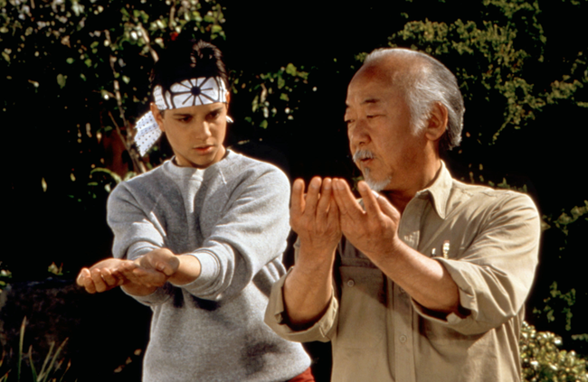 Ralph Macchio & Noriyuki 'Pat' Morita in The Karate Kid part III