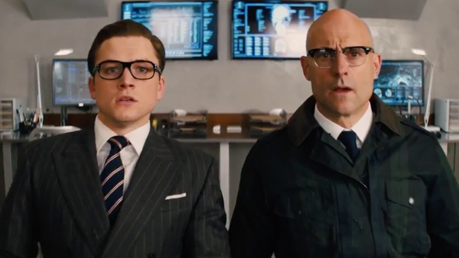 Taron Egerton & Mark Strong in Kingsman: The Golden Circle