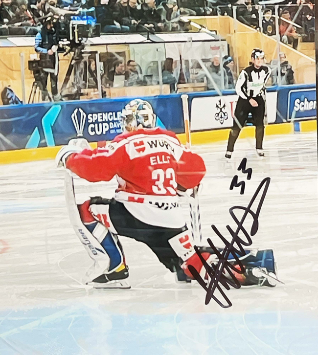 Colten Ellis, Team Canada, Springfield Thunderbirds, 46 AHL Games, Picture Spengler Cup 2024 against Straubing Tigers, Autograph by Mail