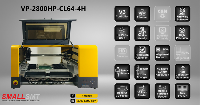 VP-2800HP-CL64-4H Quad head PNP machine