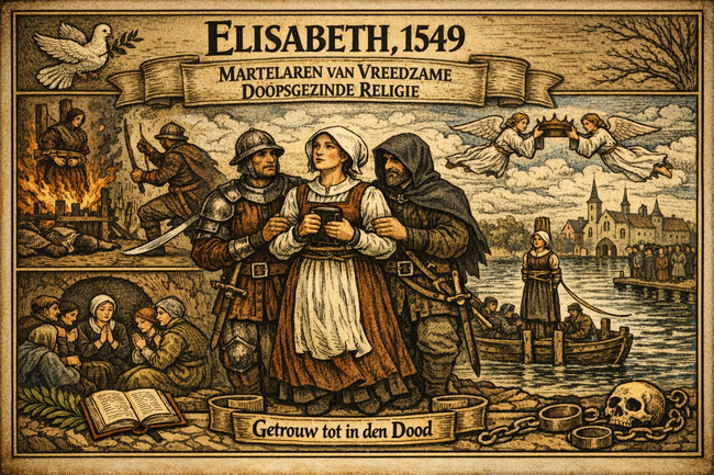 ELISABETH, 1549 MARTELAREN VAN VREEDZAME DOOPSGEZINDE RELIGIE