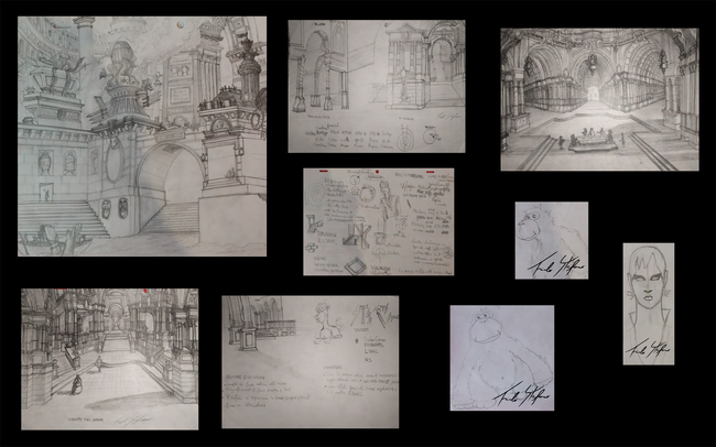 Schizzi, idee, appunti e studi di architettura (Giuseppe e Ferdinando G. D. Bibiena, Pietro Gonzaga, G. B. Piranesi) per il progetto OVERSELF