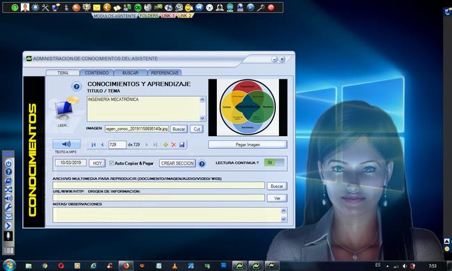 MODULO PARA GUARDAR INFORMACIÓN EN EL ASISTENTE VIRTUAL