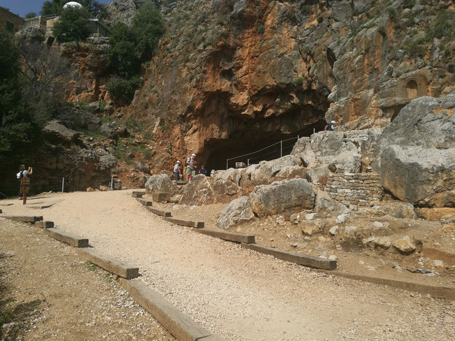 The grotto of Pan, in the past this was a source of Hermon stream