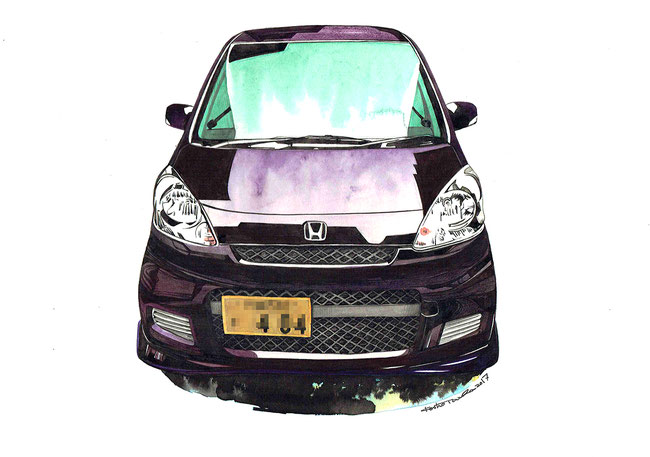 ホンダディーバ 車絵イラストアート