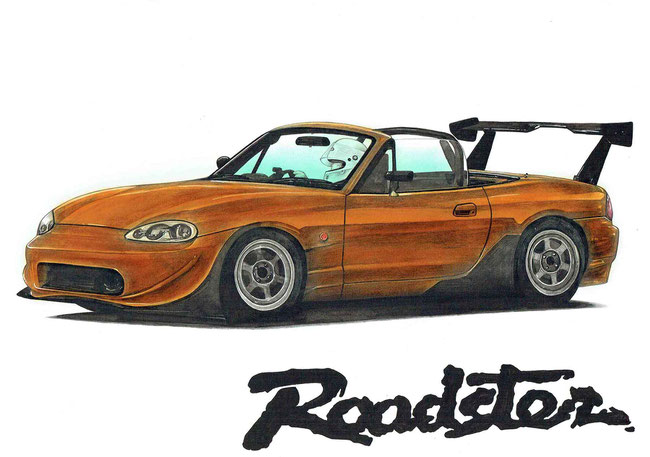 マツダロードスターの車絵イラスト