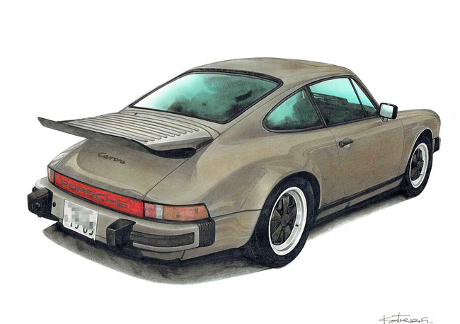 PORSCHE 911Carrera - プロイラストレーターがオーダー制作します