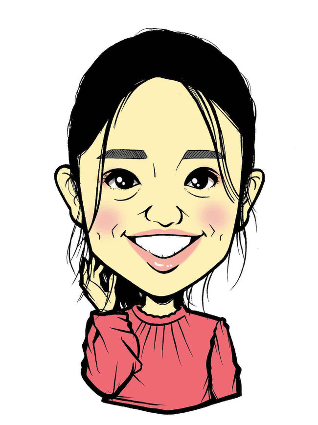 大島優子の似顔絵
