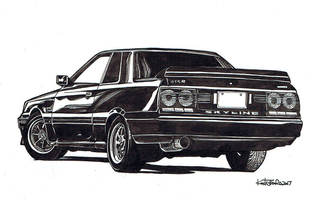 日産　R31スカイライン テールランプ 黒 スカイラインのテールランプ交換・R31・純正流用に関する