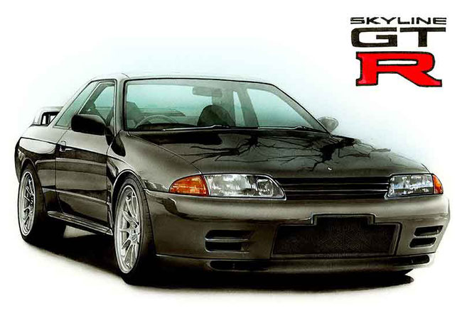 R32GT-Rの水彩イラスト絵