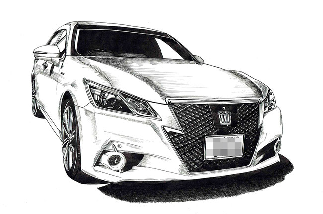 TOYOTA CROWN - プロイラストレーターがオーダー制作します