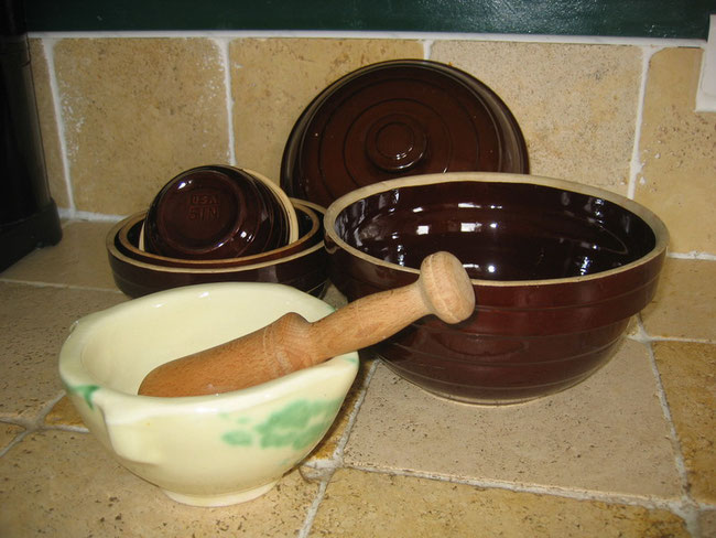 Foreground: nice to look at, but a disaster in the kitchen! Background: the Real Deal.