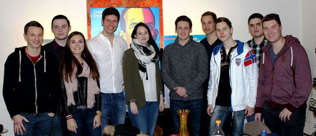 v.l.n.r.: Pascal Dreher, Emir Mahmutovic, Louisa Bochartz, Alexander Göbel, Sophie Gotthold, Johannes Markeli, Mark Skudlik, Yann Lukas Ackermann, Justin Geiß, Leon Hoffmann