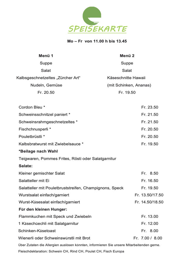 Bistro Spitzacker Schmidinger; Urdorf; Zentrum, Migros, Coop; essen, kaffee