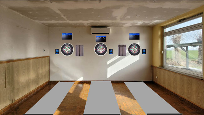 Drei Bilder in einem Bild links ein 180er Mitte ein Treble Bull rechts ein 170er Highfinish