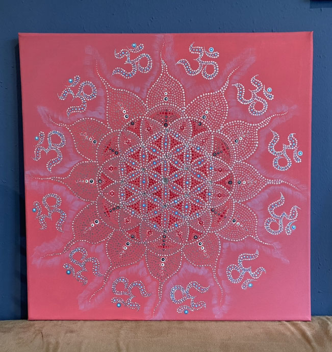 "Blume des Lebens", Bildgröße 50 x 50 cm