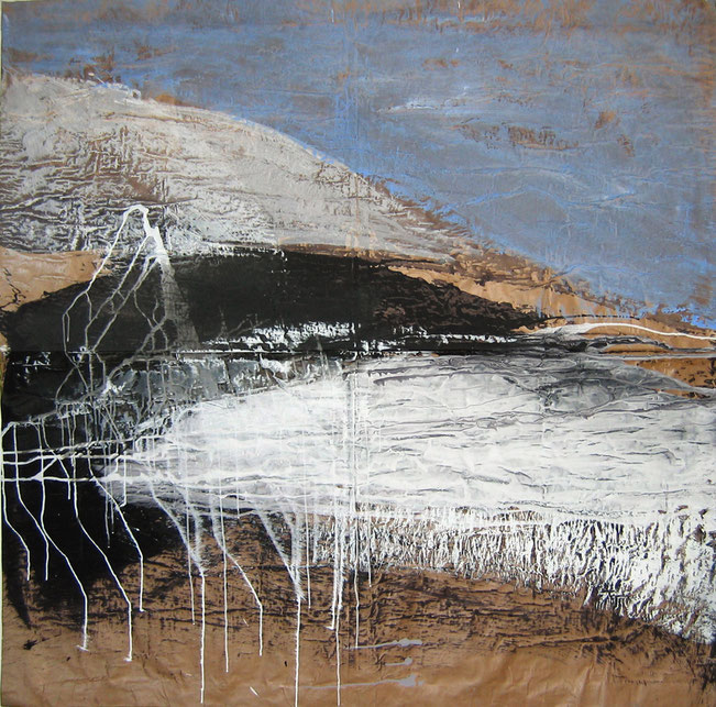 "11-173" - Acryliques sur krafts, 150 x 150 cm,  2011