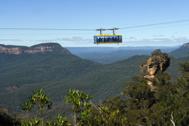 Solitary Mountain, cable car, and a rock formation