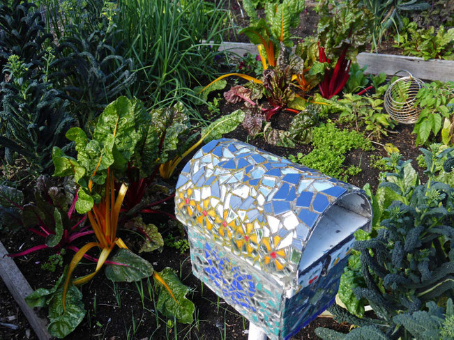 Each garden plot has a letterbox